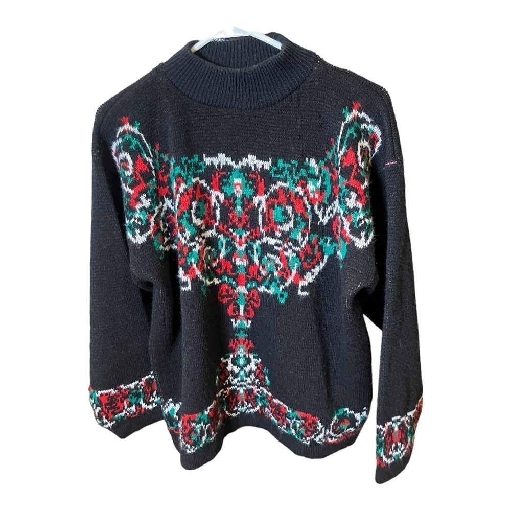 VTG Gitano Knits Christmas Sweater Sz Large 80s